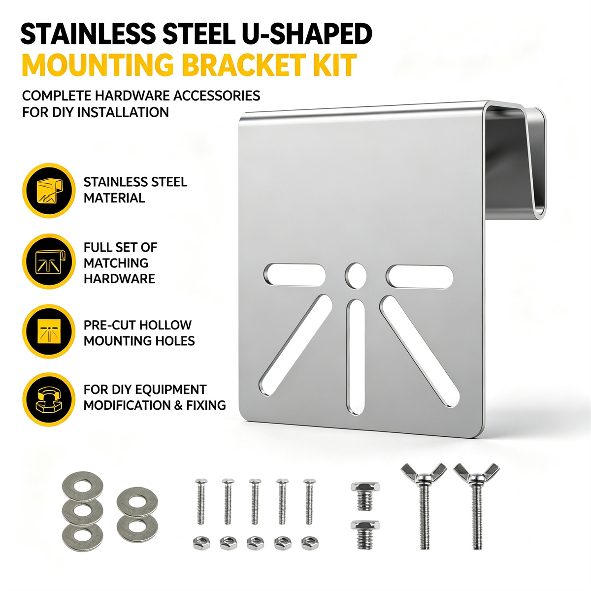 Eufy Camera S340 - Stainless Steel Gutter Mount Bracket for