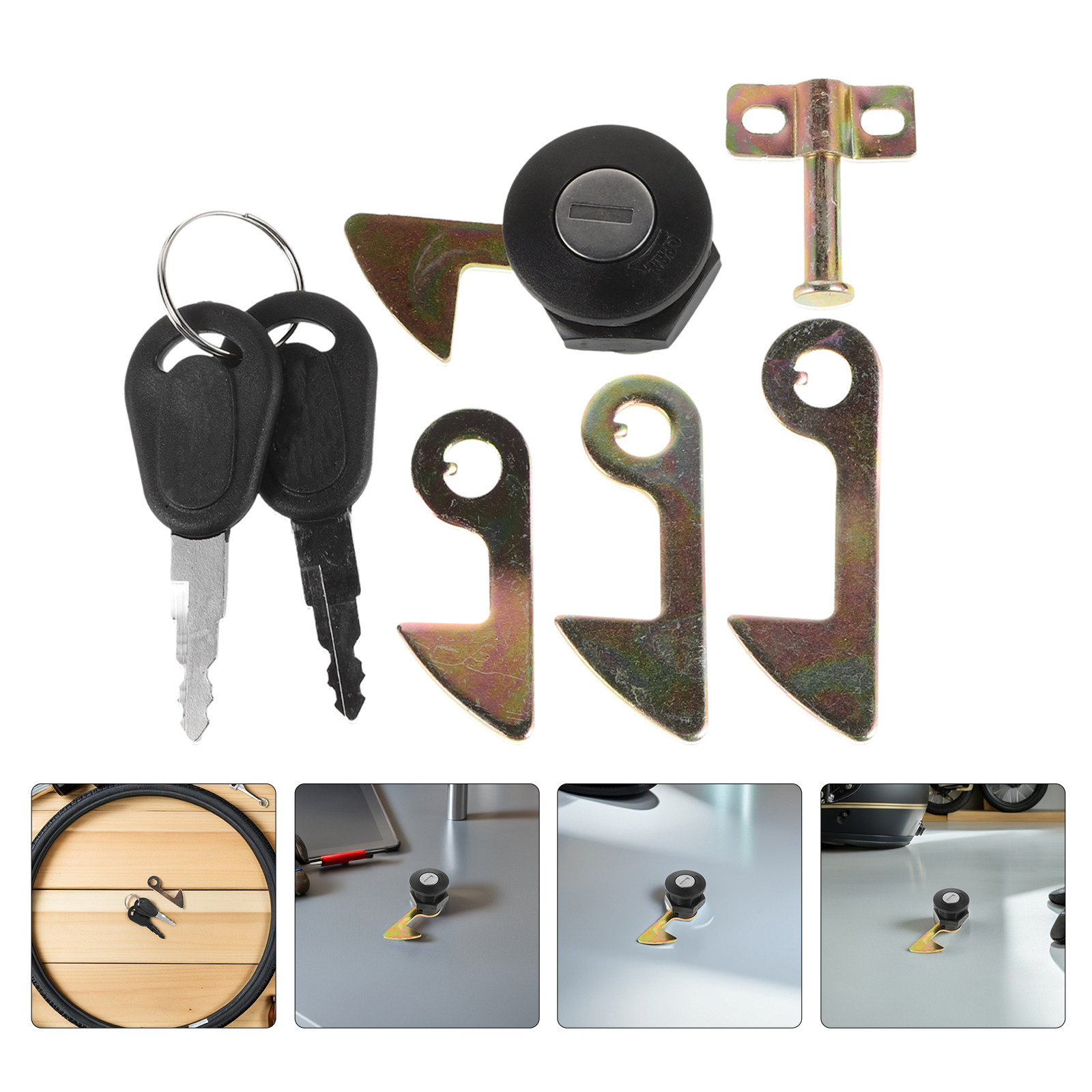 Lockbox Key Secure - 2Set Electric Motorcycle Trunk Lock Set