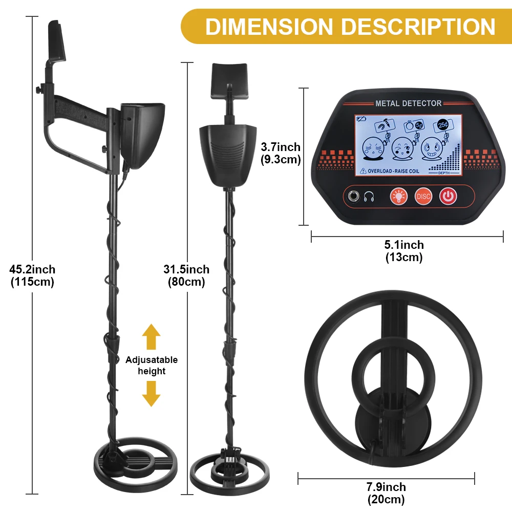 Co Detector Plug - MD4070 Underground Metal Detector High Sensitivity