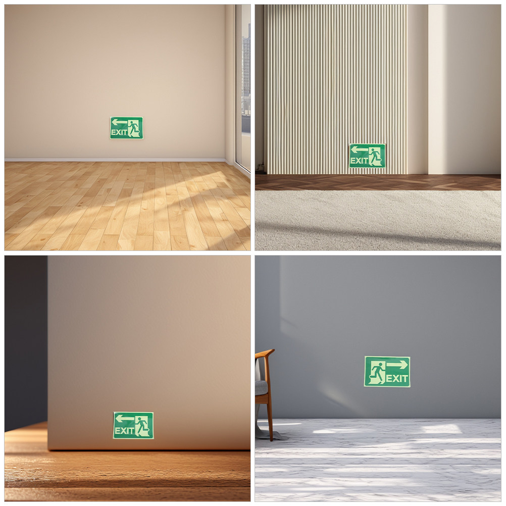 4Pcs Glow Exit Stickers Lumino - đánh giá và giá Emergency Exit Sign