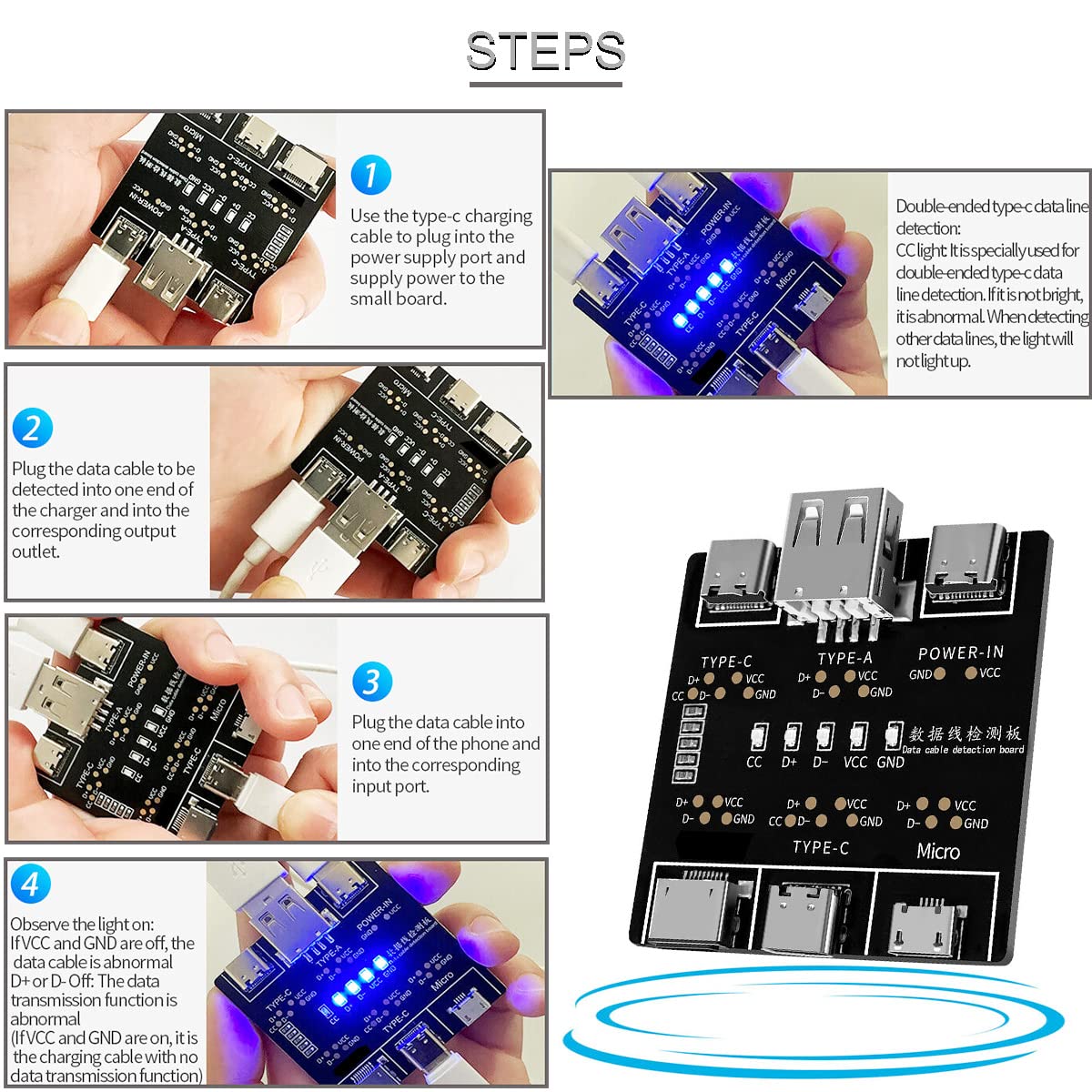 DT3 Data Cable Detection Board - đánh giá và giá Co Detector Plug
