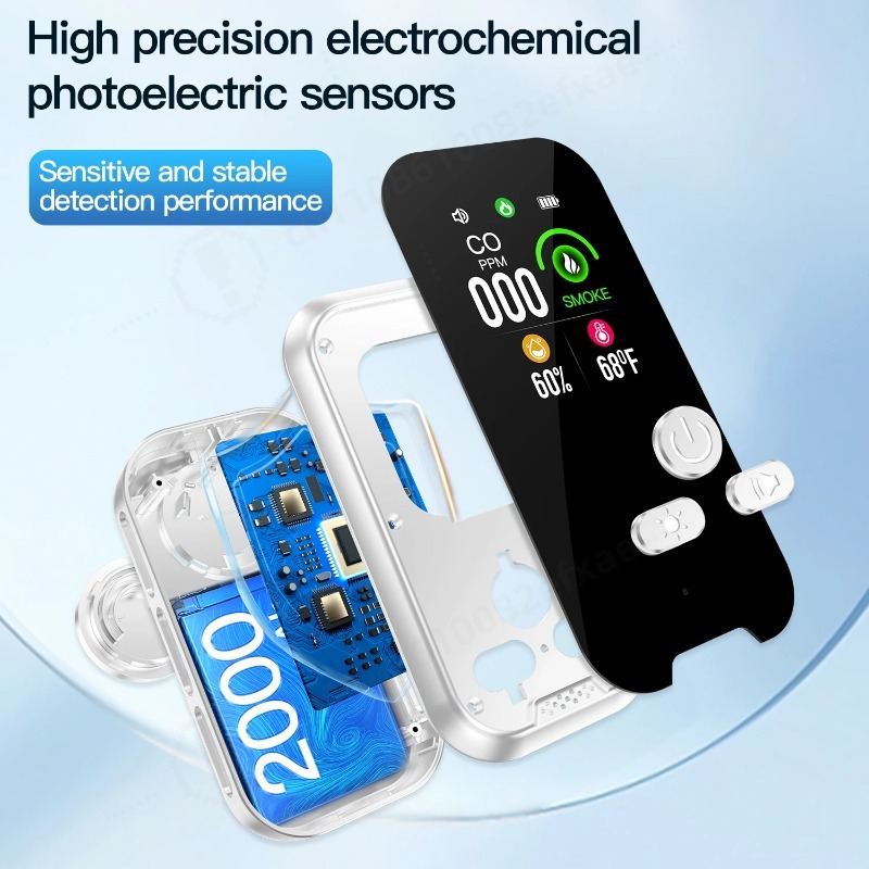 Portable 6 in 1 Gas Detector A - đánh giá và giá Co Detector Plug