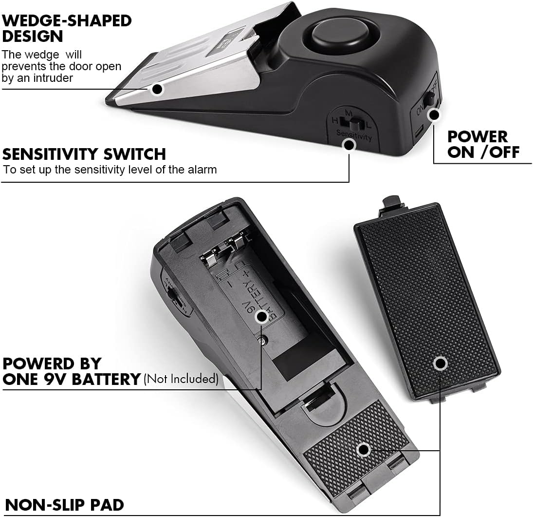 1/2Pcs Portable Travel 120 DB  - đánh giá và giá Door Stop Alarm